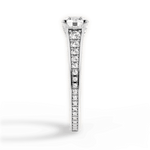 Leslie Round Cut Lab Grown Diamond Platinum Engagement Ring - View 4