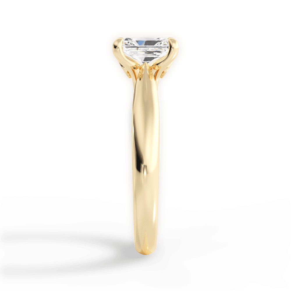 Dolores Radiant Cut Lab Grown Diamond 18Kt Yellow Gold Engagement Ring - View 3