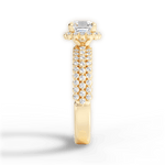 Jocelyn Asscher Cut Lab Grown Diamond 18Kt Yellow Gold Engagement Ring - View 4