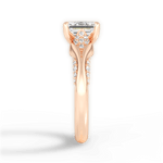 Isabel Emerald Cut Lab Grown Diamond 18Kt Rose Gold Engagement Ring - View 2