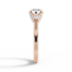 Gemma Round Cut Lab Grown Diamond 18Kt Rose Gold Engagement Ring - View 4