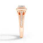 Lillian Asscher Cut Lab Grown Diamond 18Kt Rose Gold Engagement Ring - View 2