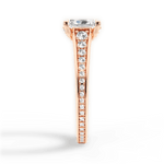 Leslie Radiant Cut Lab Grown Diamond 18Kt Rose Gold Engagement Ring - View 3