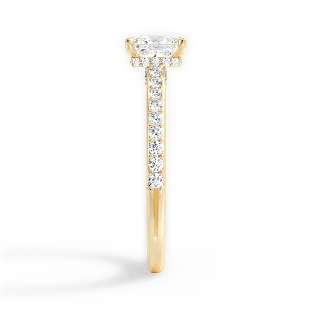 Joan Princess Cut Lab Grown Diamond 18Kt Yellow Gold Engagement Ring - View 2