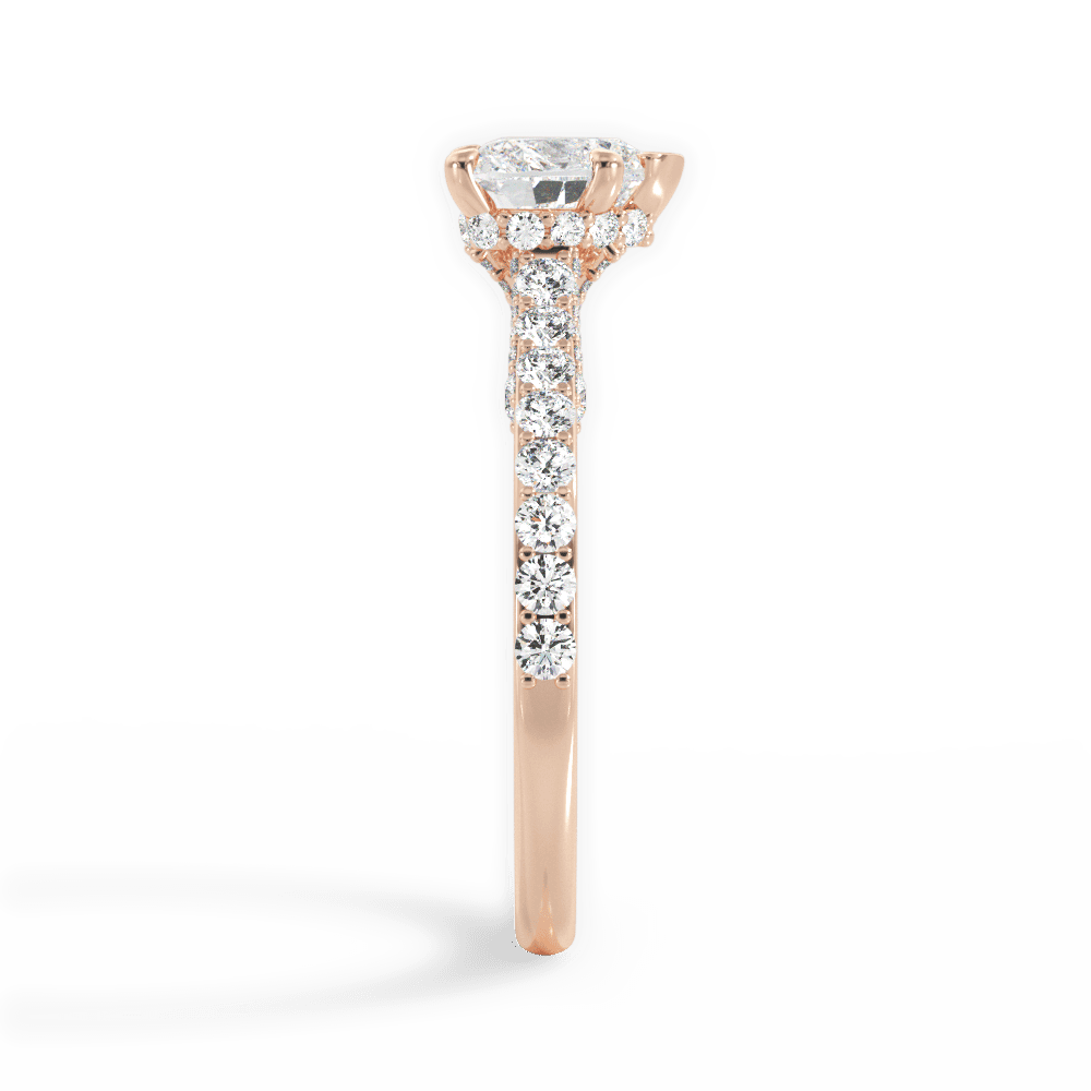 Laura Heart Cut Lab Grown Diamond 18Kt Rose Gold Engagement Ring - View 4