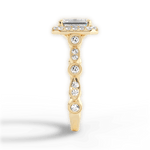 Irene Emerald Cut Lab Grown Diamond 18Kt Yellow Gold Engagement Ring - View 2