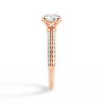 Gail Round Cut Lab Grown Diamond 18Kt Rose Gold Engagement Ring - View 2