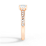 Elizabeth Cushion Cut Lab Grown Diamond 18Kt Rose Gold Engagement Ring - View 4