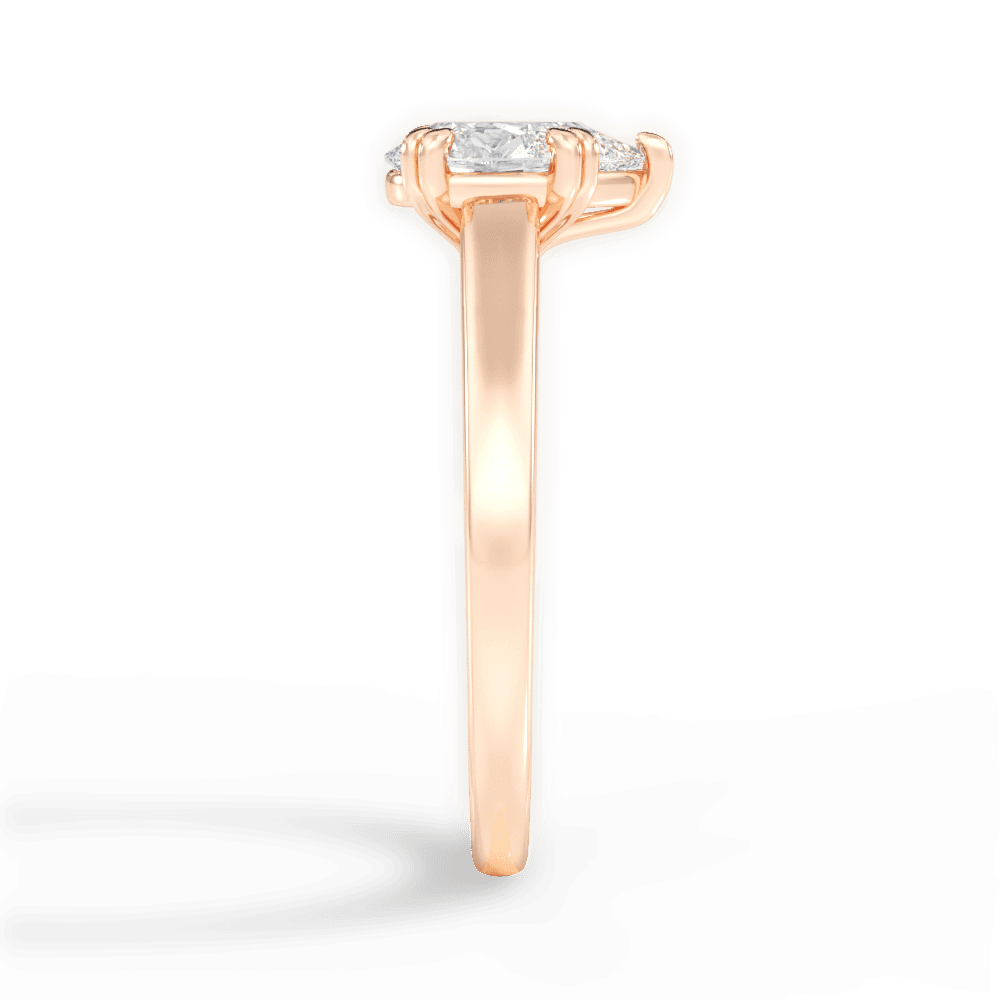 Courtney Pear Cut Lab Grown Diamond 18Kt Rose Gold Engagement Ring - View 4