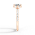 Isabella Radiant Cut Lab Grown Diamond 18Kt Rose Gold Engagement Ring - View 2