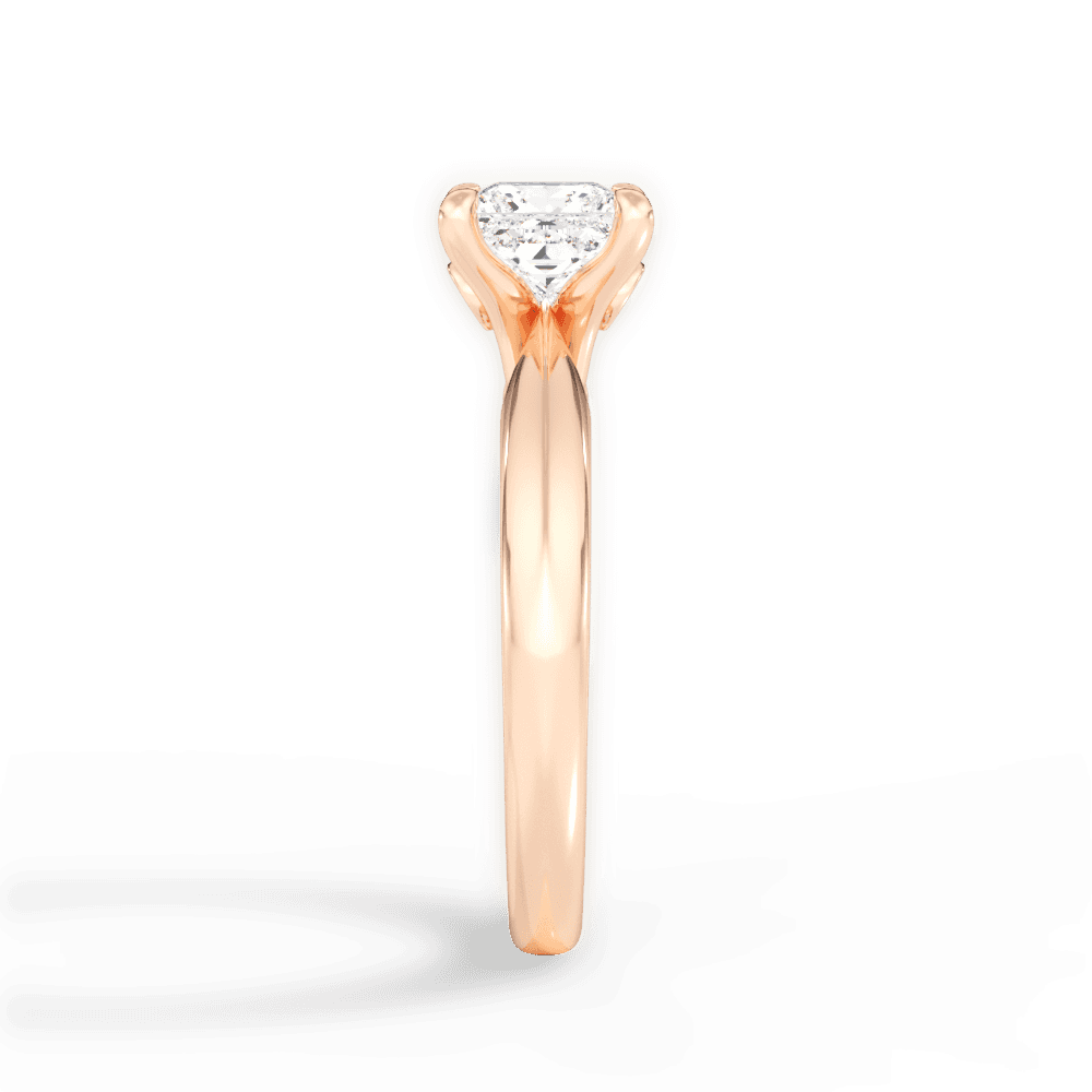 Diana Princess Cut Lab Grown Diamond 18Kt Rose Gold Engagement Ring - View 3