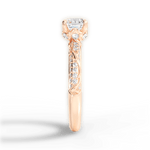 Josephine Asscher Cut Lab Grown Diamond 18Kt Rose Gold Engagement Ring - View 3