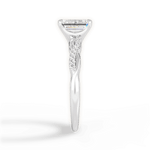 Charlotte Emerald Cut Lab Grown Diamond 14Kt White Gold Engagement Ring - View 4