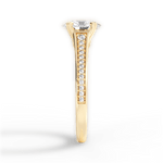 Delia Oval Cut Lab Grown Diamond 18Kt Yellow Gold Engagement Ring - View 3