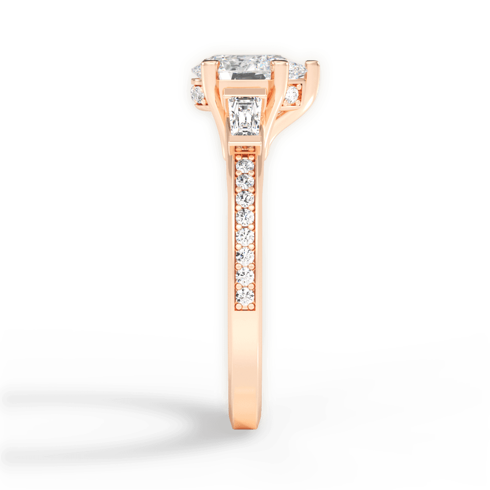 Katie Pear Cut Lab Grown Diamond 18Kt Rose Gold Engagement Ring - View 2