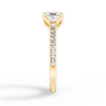 Gilda Asscher Cut Lab Grown Diamond 18Kt Yellow Gold Engagement Ring - View 3