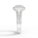 Mackenzie Oval Cut Lab Grown Diamond Platinum Engagement Ring - View 4