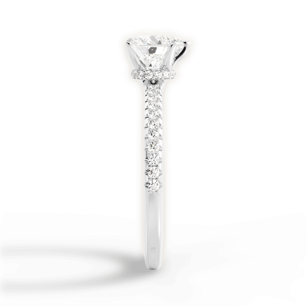 Giselle Heart Cut Lab Grown Diamond 14Kt White Gold Engagement Ring - View 3