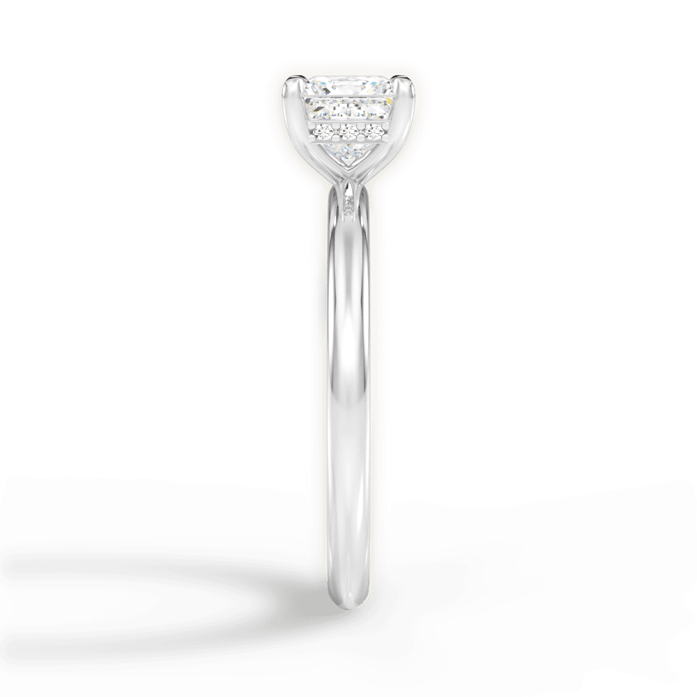 Brenda Princess Cut Lab Grown Diamond Platinum Engagement Ring - View 4