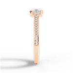 Denise Asscher Cut Lab Grown Diamond 18Kt Rose Gold Engagement Ring - View 4