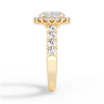 Lacey Oval Cut Lab Grown Diamond 18Kt Yellow Gold Engagement Ring - View 3