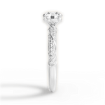 Gloria Round Cut Lab Grown Diamond 18Kt White Gold Engagement Ring - View 2