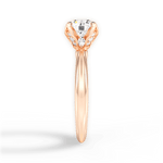 Elaine Round Cut Lab Grown Diamond 18Kt Rose Gold Engagement Ring - View 2