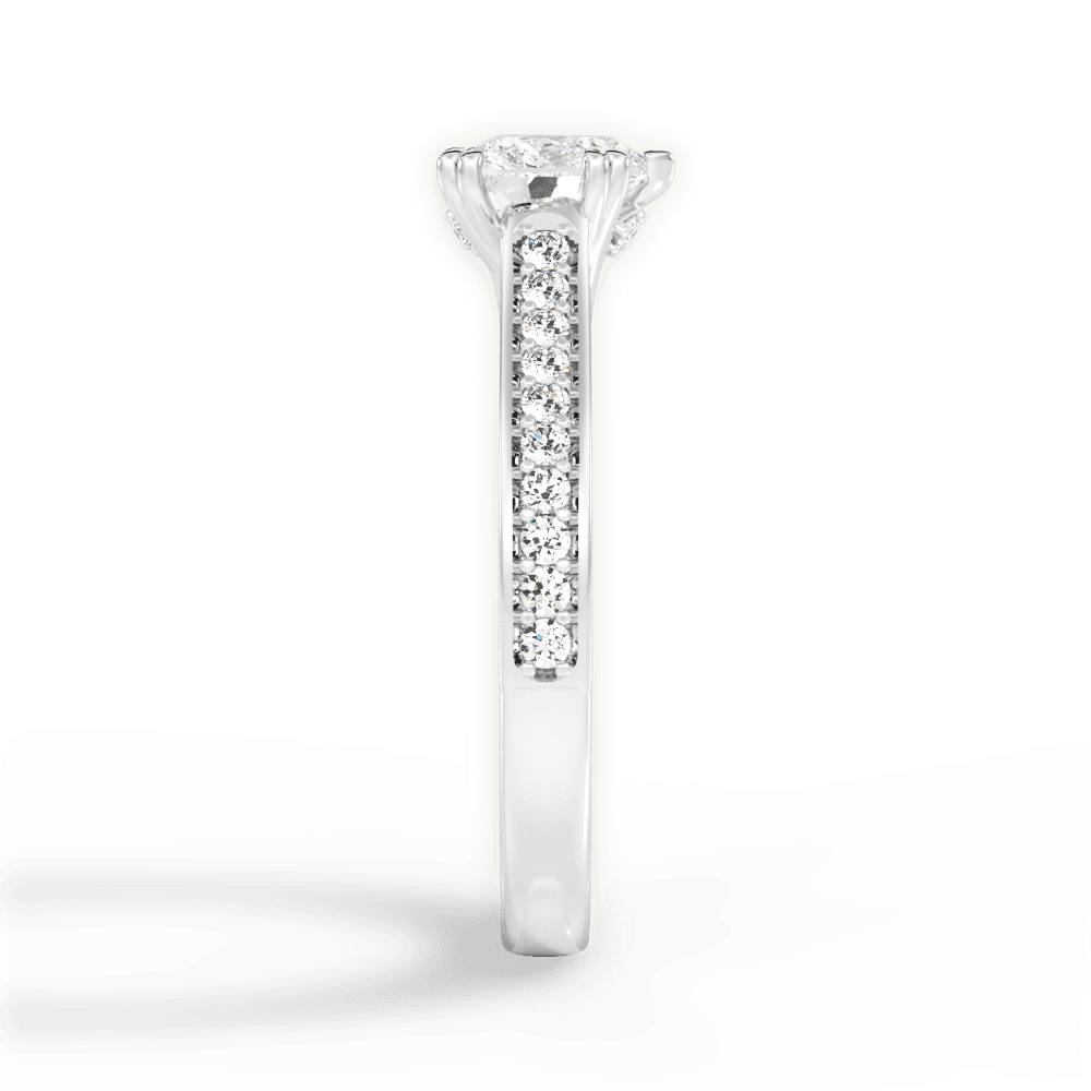 Deborah Heart Cut Lab Grown Diamond Platinum Engagement Ring - View 4