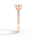 Gilda Oval Cut Lab Grown Diamond 18Kt Rose Gold Engagement Ring - View 4