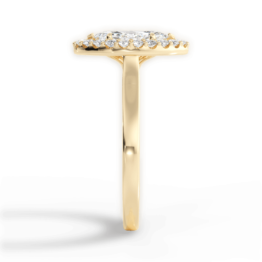 Fiona Marquise Cut Lab Grown Diamond 18Kt Yellow Gold Engagement Ring - View 4