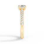Elizabeth Asscher Cut Lab Grown Diamond 18Kt Yellow Gold Engagement Ring - View 4