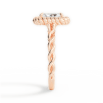 Belinda Radiant Cut Lab Grown Diamond 18Kt Rose Gold Engagement Ring - View 4