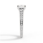 Leslie Princess Cut Lab Grown Diamond Platinum Engagement Ring - View 3