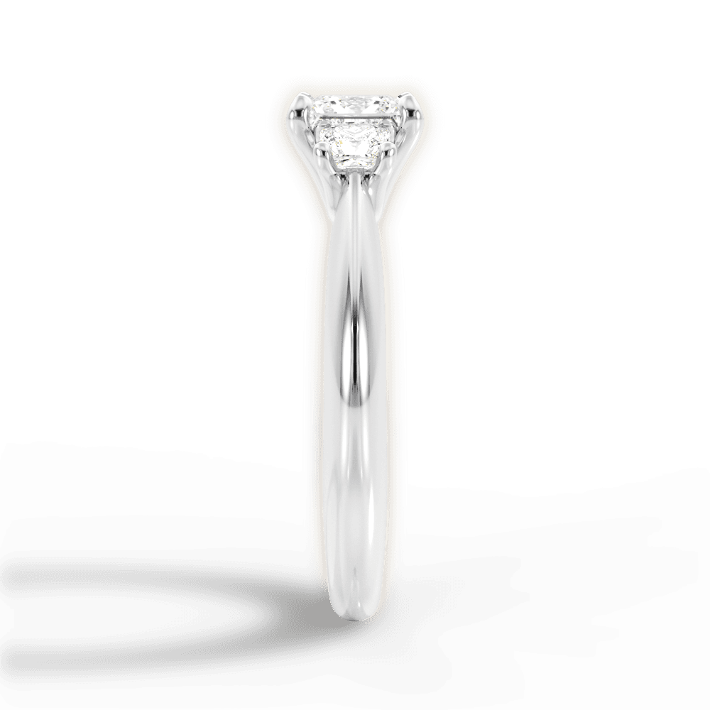 Dorothy Princess Cut Lab Grown Diamond 14Kt White Gold Engagement Ring - View 3