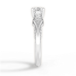Isabel Asscher Cut Lab Grown Diamond Platinum Engagement Ring - View 4