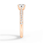 Elizabeth Round Cut Lab Grown Diamond 18Kt Rose Gold Engagement Ring - View 4