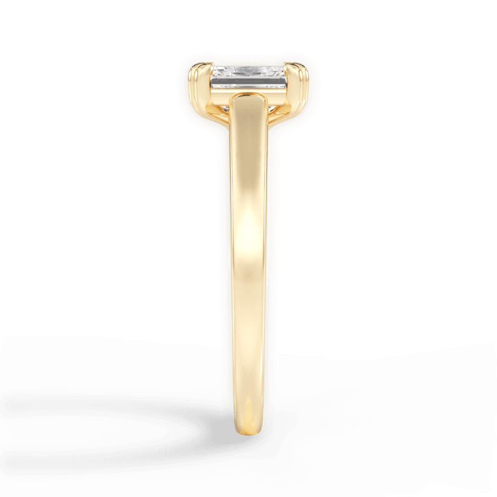 Courtney Emerald Cut Lab Grown Diamond 18Kt Yellow Gold Engagement Ring - View 3