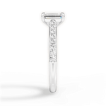 Elizabeth Emerald Cut Lab Grown Diamond Platinum Engagement Ring - View 4