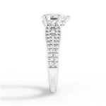 Jessica Pear Cut Lab Grown Diamond 18Kt White Gold Engagement Ring - View 4