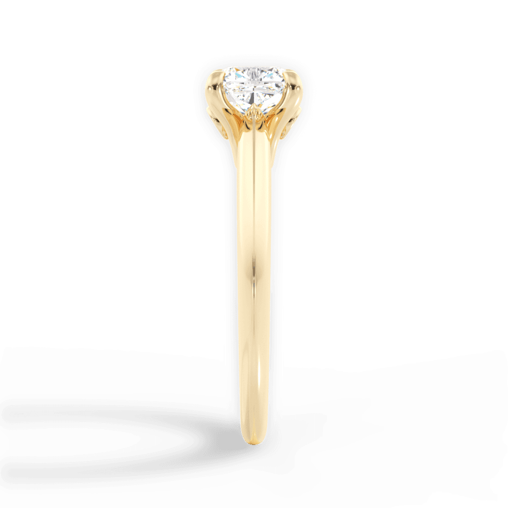 Diana Cushion Cut Lab Grown Diamond 18Kt Yellow Gold Engagement Ring - View 3