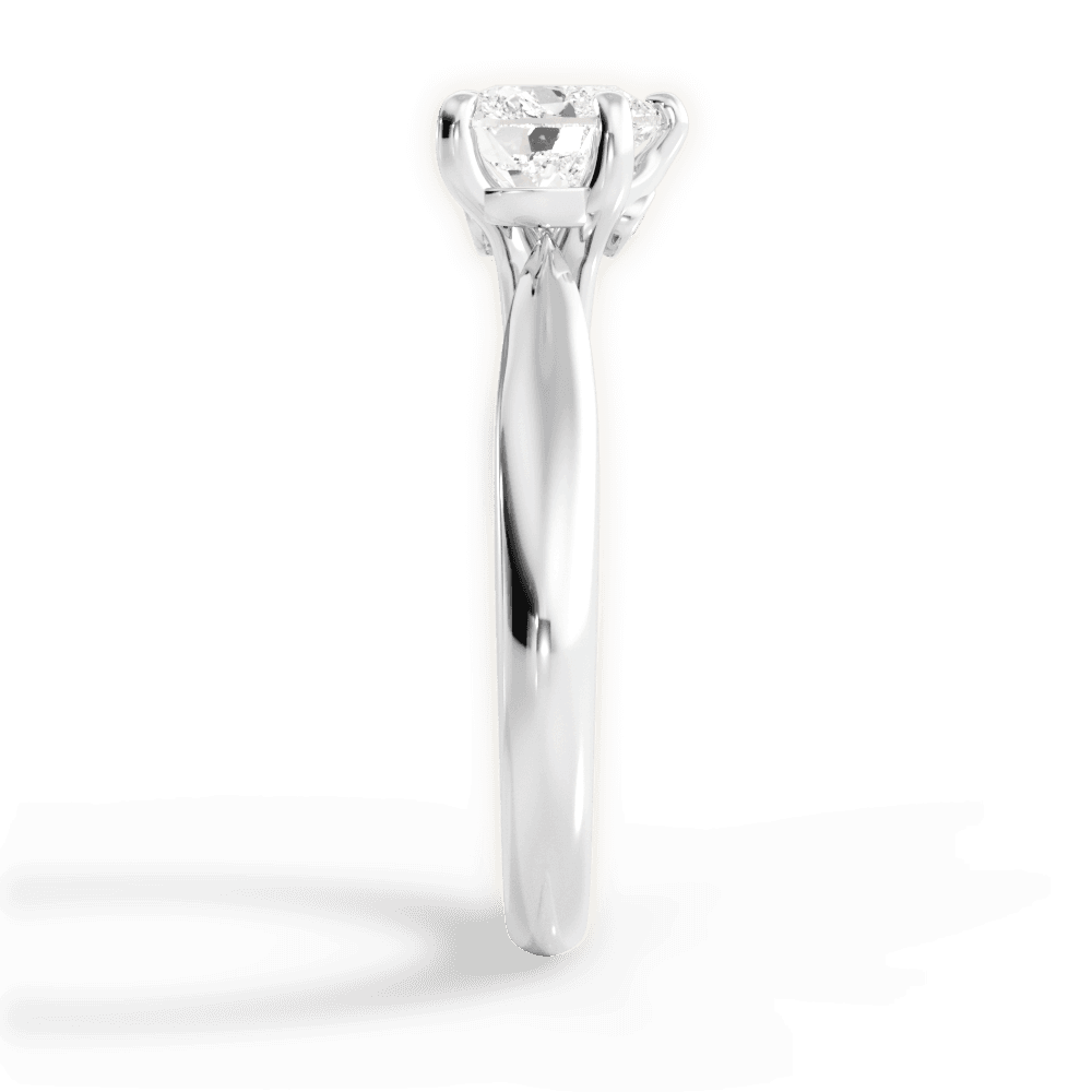 Beverly Heart Cut Lab Grown Diamond 18Kt White Gold Engagement Ring - View 3