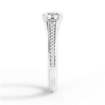Delia Round Cut Lab Grown Diamond 18Kt White Gold Engagement Ring - View 3