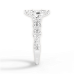 Justine Marquise Cut Lab Grown Diamond Platinum Engagement Ring - View 2