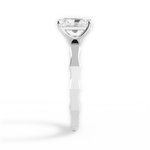 Aaliyah Radiant Cut Lab Grown Diamond 14Kt White Gold Engagement Ring - View 3