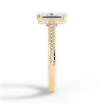 Denise Emerald Cut Lab Grown Diamond 18Kt Yellow Gold Engagement Ring - View 4