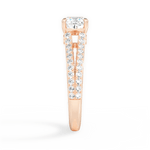 Kendra Cushion Cut Lab Grown Diamond 18Kt Rose Gold Engagement Ring - View 4