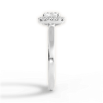 Fiona Cushion Cut Lab Grown Diamond Platinum Engagement Ring - View 4