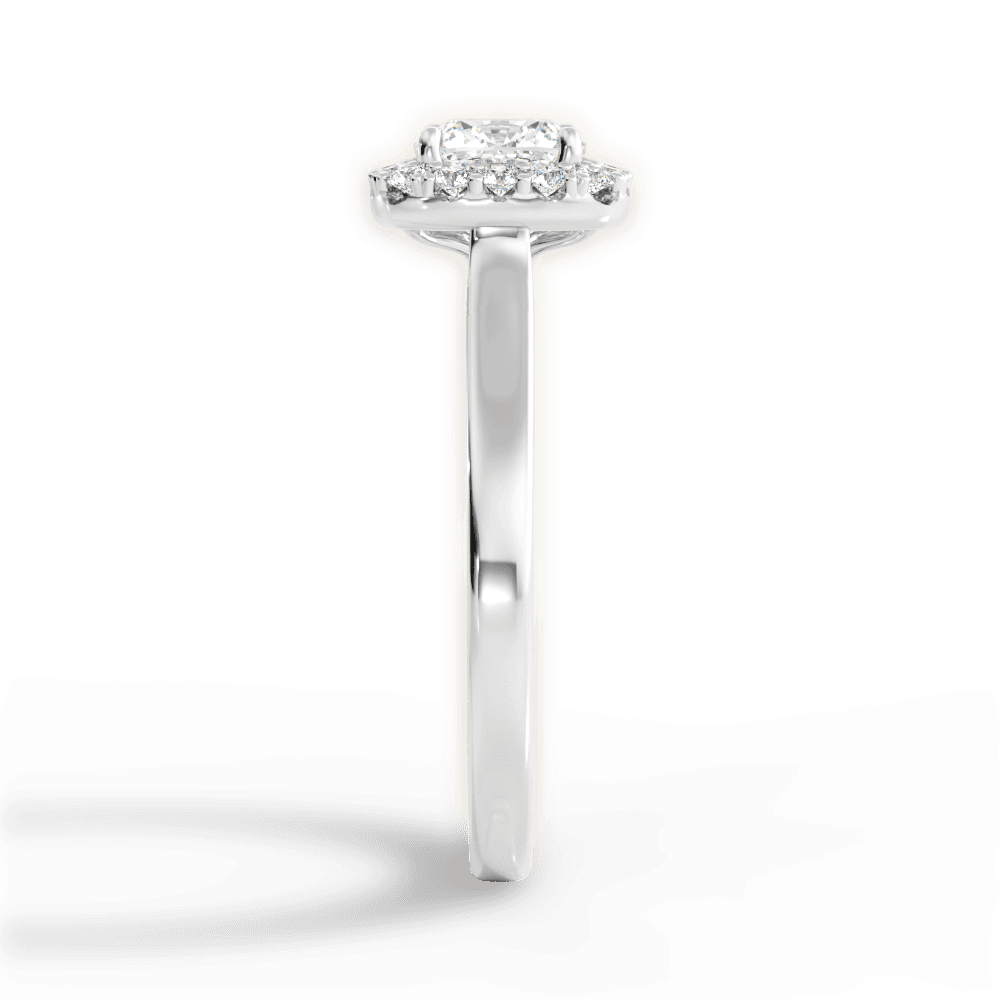 Fiona Cushion Cut Lab Grown Diamond 14Kt White Gold Engagement Ring - View 4