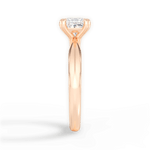 Claudia Princess Cut Lab Grown Diamond 18Kt Rose Gold Engagement Ring - View 4