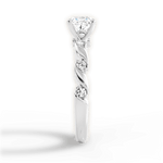 Emma Cushion Cut Lab Grown Diamond 18Kt White Gold Engagement Ring - View 4